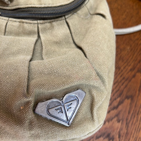 Roxy Crossbody Heavy Cotton Canvas Bag approximately 9x9x3”. Woven braid trim. - Picture 4 of 5